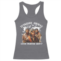 Tuskegee Airman Racerback Tank Top 332ND Fighter Group Black History Month
