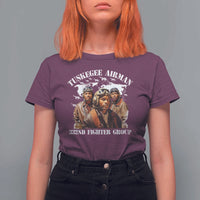 Tuskegee Airman T Shirt For Women 332ND Fighter Group Black History Month