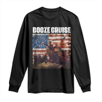 Funny George Washington Long Sleeve Shirt Booze Cruise Political Party Vintage American Flag