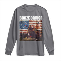 Funny George Washington Long Sleeve Shirt Booze Cruise Political Party Vintage American Flag
