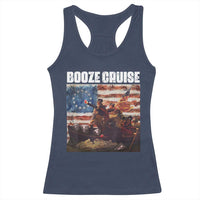 Funny George Washington Racerback Tank Top Booze Cruise Political Party Vintage American Flag