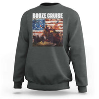 Funny George Washington Sweatshirt Booze Cruise Political Party Vintage American Flag