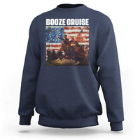 Funny George Washington Sweatshirt Booze Cruise Political Party Vintage American Flag