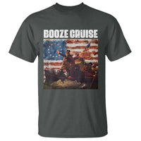 Funny George Washington T Shirt Booze Cruise Political Party Vintage American Flag