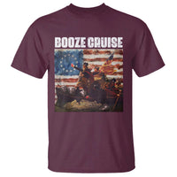 Funny George Washington T Shirt Booze Cruise Political Party Vintage American Flag