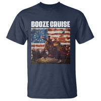 Funny George Washington T Shirt Booze Cruise Political Party Vintage American Flag