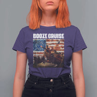 Funny George Washington T Shirt For Women Booze Cruise Political Party Vintage American Flag