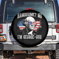 Funny George Washington Spare Tire Cover Handsome No I'm George-ous 4th Of July American Flag