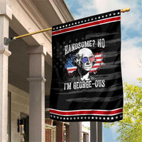 Funny George Washington Patriotic Garden Flag Handsome No I'm George-ous 4th Of July American Flag