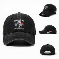 Funny George Washington Washed Cotton Baseball Cap Handsome No I'm George-ous 4th Of July American Flag