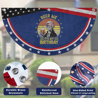 Funny George Washington's Birthday Patriotic Fan Flag Beer Me It's My Birthday Presidents' Day