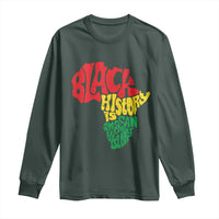 Black History Is American History Long Sleeve Shirt Vintage Africa Map