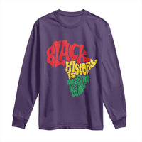 Black History Is American History Long Sleeve Shirt Vintage Africa Map