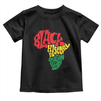 Black History Is American History Toddler T Shirt Vintage Africa Map