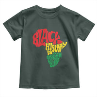 Black History Is American History Toddler T Shirt Vintage Africa Map