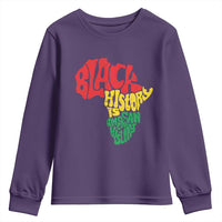 Black History Is American History Youth Sweatshirt Vintage Africa Map