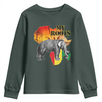Africa Roots Youth Sweatshirt My Roots Africa Map Black History Elephant