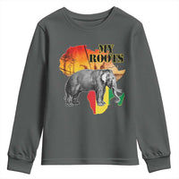 Africa Roots Youth Sweatshirt My Roots Africa Map Black History Elephant