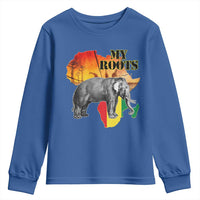 Africa Roots Youth Sweatshirt My Roots Africa Map Black History Elephant