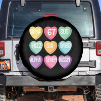 Funny Valentines Day 67 Meme Six Seven Sigma Rizz Heart Kids Spare Tire Cover