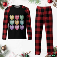 Funny Valentines Day 67 Meme Six Seven Sigma Rizz Heart Kids Plaid Pajama Set