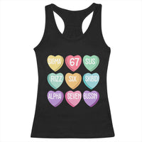 Funny Valentines Day 67 Meme Six Seven Sigma Rizz Heart Kids Racerback Tank Top