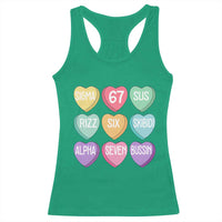 Funny Valentines Day 67 Meme Six Seven Sigma Rizz Heart Kids Racerback Tank Top