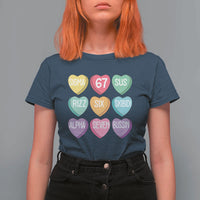 Funny Valentines Day 67 Meme Six Seven Sigma Rizz Heart Kids T Shirt For Women