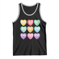 Funny Valentines Day 67 Meme Six Seven Sigma Rizz Heart Kids Tank Top