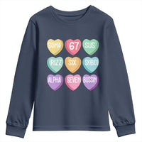 Funny Valentines Day 67 Meme Six Seven Sigma Rizz Heart Kids Youth Sweatshirt