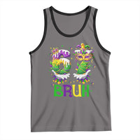 Funny 67 Mardi Gras Bruh Tank Top Six Seven Meme Fleur De Lis Hand Gesture