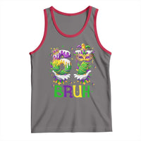Funny 67 Mardi Gras Bruh Tank Top Six Seven Meme Fleur De Lis Hand Gesture