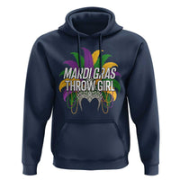 Mardi Gras Throw Girl Hoodie Funny New Orleans Carnival Headdress Beads