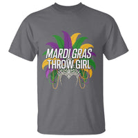 Mardi Gras Throw Girl T Shirt Funny New Orleans Carnival Headdress Beads
