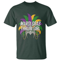 Mardi Gras Throw Girl T Shirt Funny New Orleans Carnival Headdress Beads