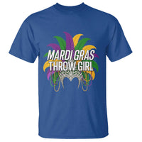 Mardi Gras Throw Girl T Shirt Funny New Orleans Carnival Headdress Beads