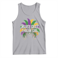 Mardi Gras Throw Girl Tank Top Funny New Orleans Carnival Headdress Beads