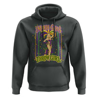 Funny Mardi Gras Throw Girl Hoodie New Orleans Carnival Beads