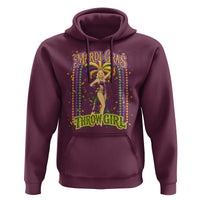 Funny Mardi Gras Throw Girl Hoodie New Orleans Carnival Beads