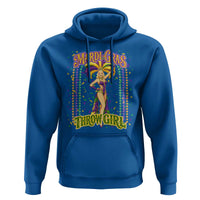 Funny Mardi Gras Throw Girl Hoodie New Orleans Carnival Beads