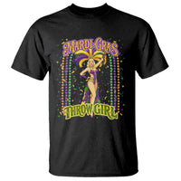 Funny Mardi Gras Throw Girl T Shirt New Orleans Carnival Beads