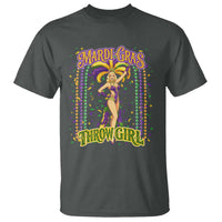 Funny Mardi Gras Throw Girl T Shirt New Orleans Carnival Beads