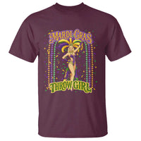 Funny Mardi Gras Throw Girl T Shirt New Orleans Carnival Beads
