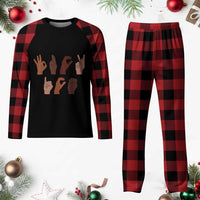 Funny Fuck Hand Sign Language Anti Deportation Plaid Pajama Set Chinga La Migra