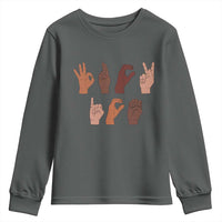 Funny Fuck Hand Sign Language Anti Deportation Youth Sweatshirt Chinga La Migra
