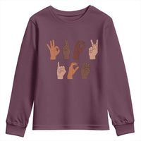 Funny Fuck Hand Sign Language Anti Deportation Youth Sweatshirt Chinga La Migra