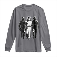 Jesus Arrested Parody Long Sleeve Shirt Funny Immigrant Rights Political Protest