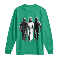 Jesus Arrested Parody Long Sleeve Shirt Funny Immigrant Rights Political Protest