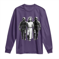 Jesus Arrested Parody Long Sleeve Shirt Funny Immigrant Rights Political Protest