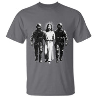 Jesus Arrested Parody T Shirt Funny Immigrant Rights Political Protest